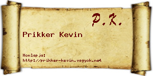 Prikker Kevin névjegykártya
